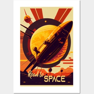 Space Adventure Vintage Travel Poster Posters and Art